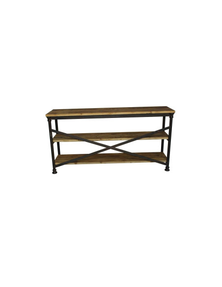 Console bois et métal indus