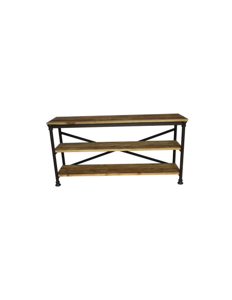 Console bois et métal indus