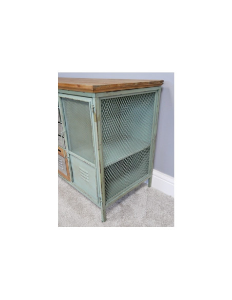 Meuble TV en métal multi-rangements 155cm