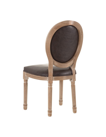 Chaise médaillon bouleau et tissu