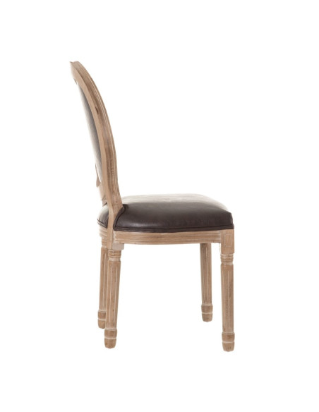 Chaise médaillon bouleau et tissu