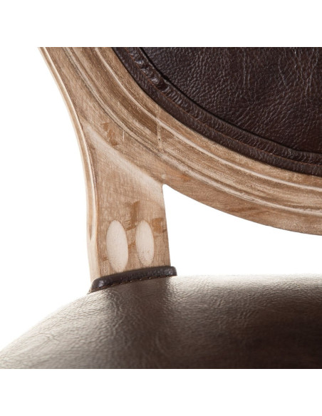 Chaise médaillon bouleau et tissu