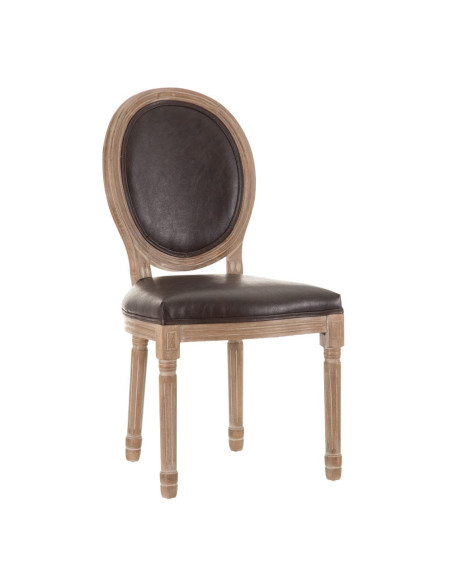 Chaise médaillon bouleau et tissu