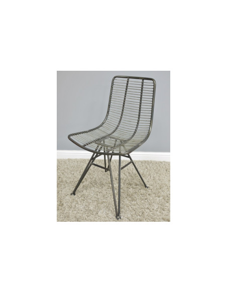 Chaise en métal style Indus