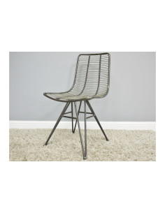 Chaise en métal style Indus