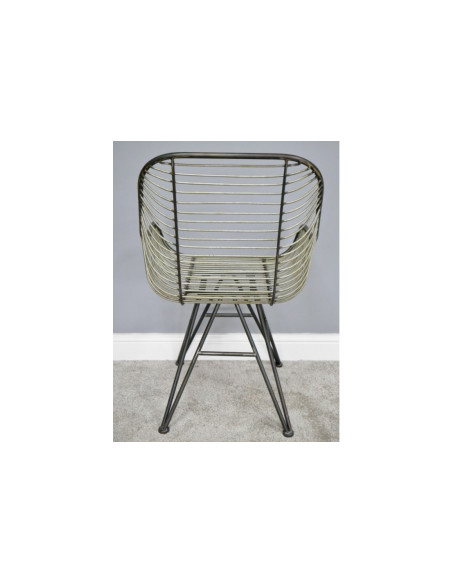 Chaise en métal style Indus