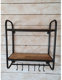 Etagère murale double avec...