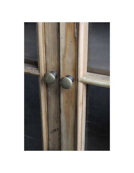 Enfilade en bois avec portes vitrées et tiroirs