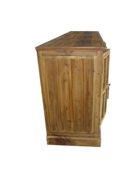 Enfilade en bois avec portes vitrées et tiroirs