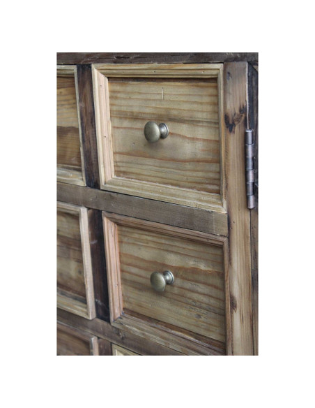 Enfilade en bois avec portes vitrées et tiroirs