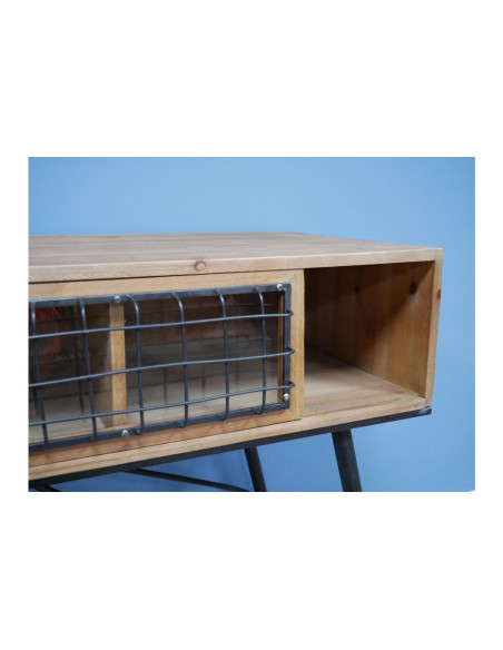 Bureau indus en bois et métal portes coulissantes