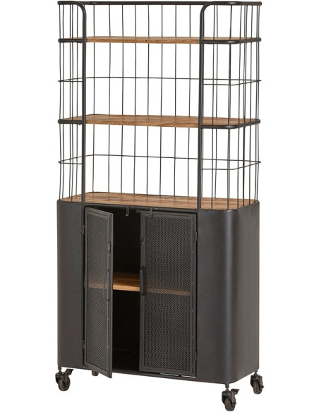 Buffet indus en métal grillagé