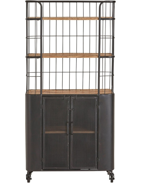 Buffet indus en métal grillagé