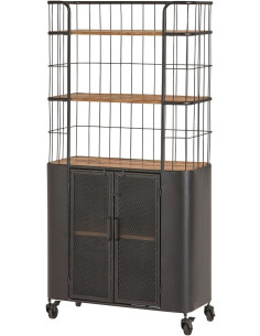 Buffet indus en métal grillagé