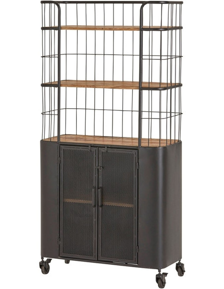 Buffet indus en métal grillagé