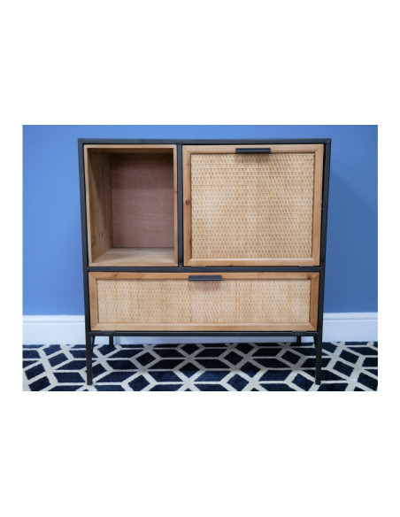 Meuble de rangement en métal et bois