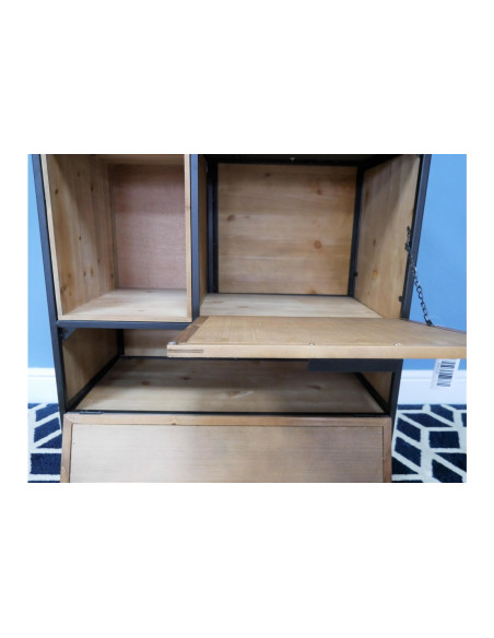 Meuble de rangement en métal et bois