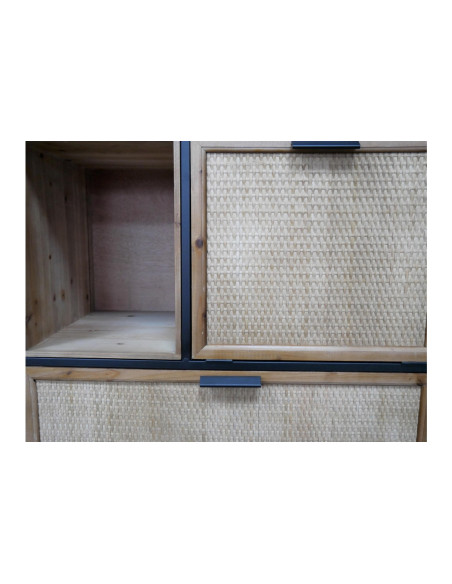 Meuble de rangement en métal et bois