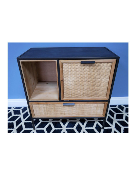 Meuble de rangement en métal et bois