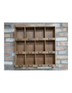 Range courrier mural en bois 2