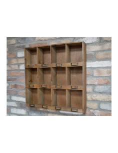Range courrier mural en bois