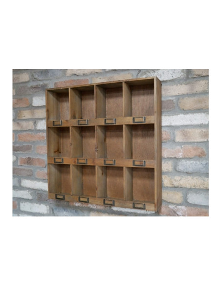 Range courrier mural en bois