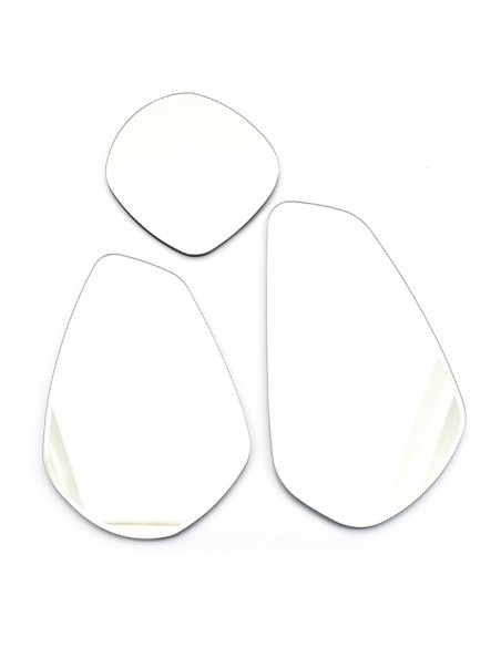 Lot de 3 miroirs organiques biseautés