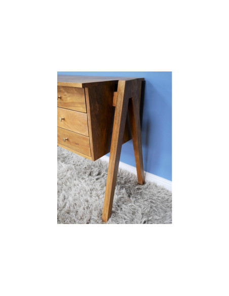 Bureau bois massif 3 tiroirs