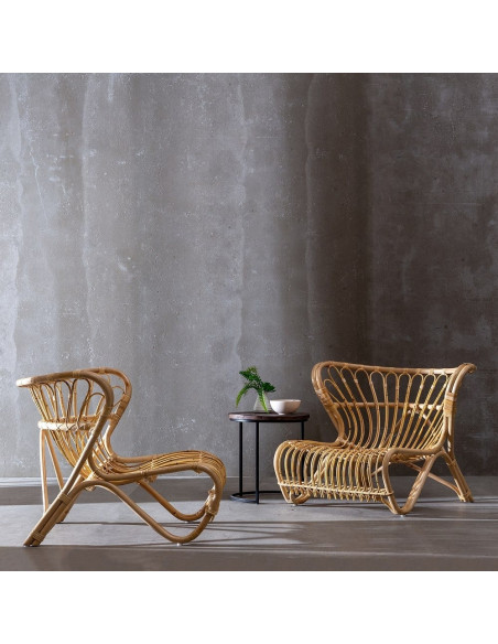 Fauteuil lougne en rotin Design