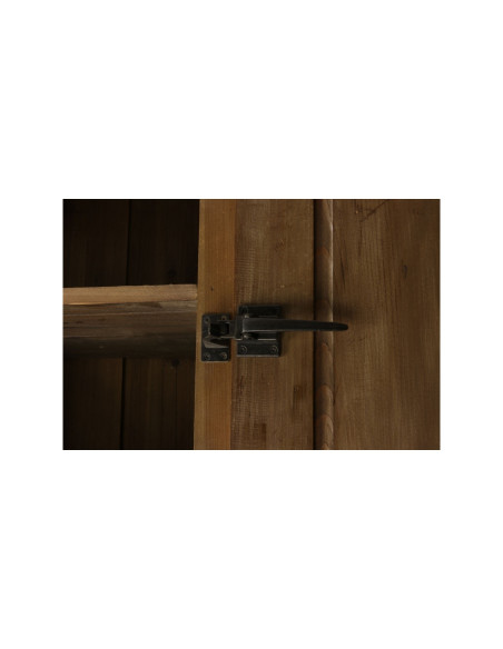 Bar comptoir en bois massif recyclé avec porte style glacière