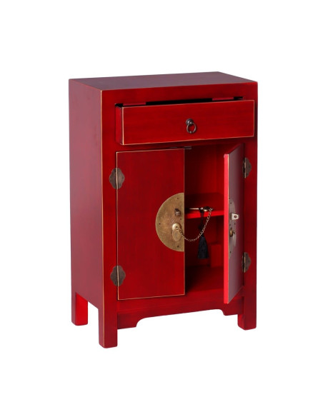 Table de chevet Chinoise Rouge