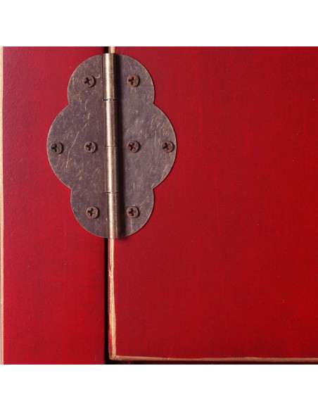 Petite console chinoise en bois Rouge