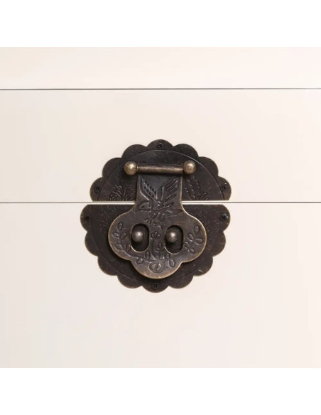 Malles chinoises design Lot de 2 Blanches