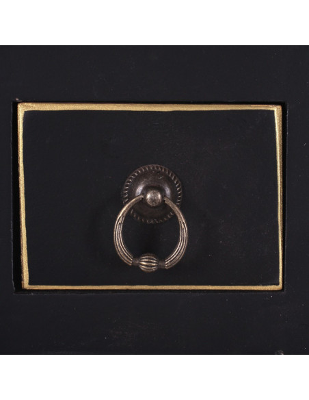 Console 4 portes et 3 tiroirs style Chinois Noire