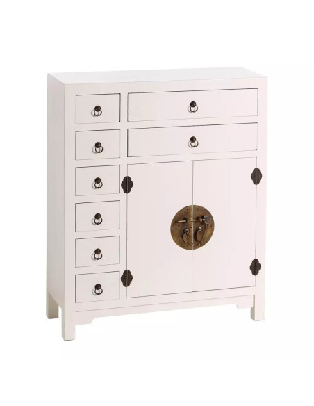 Meuble buffet chinois en bois Blanc