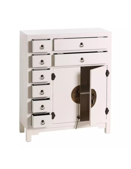 Meuble buffet chinois en bois Blanc