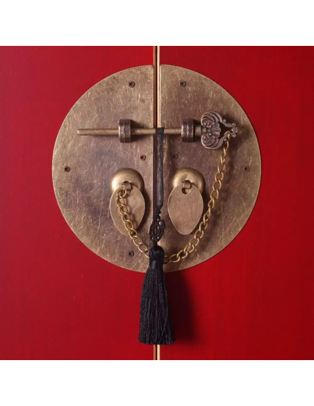 Meuble buffet chinois en bois Rouge