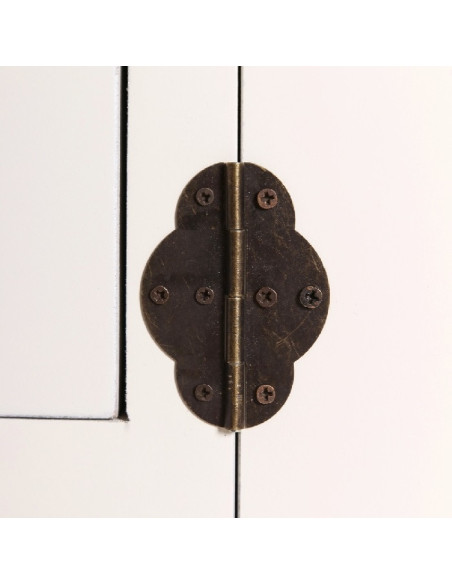 Armoire asiatique 4 portes 3 tiroirs Blanche