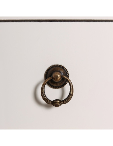 Armoire asiatique 4 portes 3 tiroirs Blanche