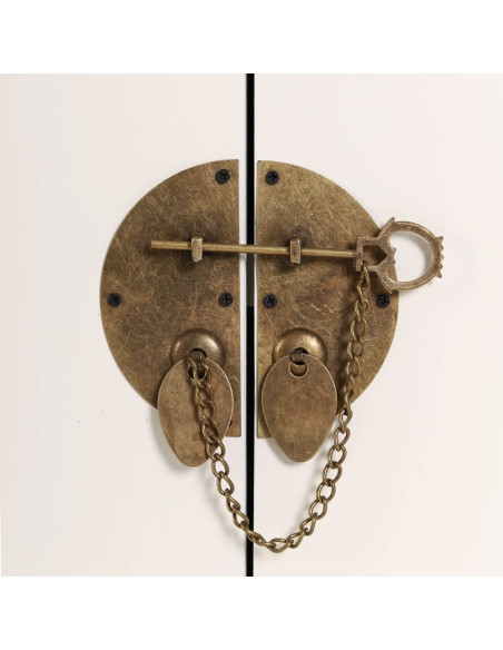 Meuble TV asiatique en bois Blanc