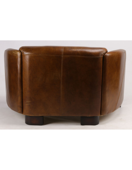 Canapé rétro en cuir 3 places Georgio