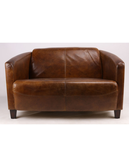 Canapé rétro en cuir 3 places Georgio