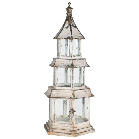 Lanterne Pagode en métal effet... Lanterne Pagode en métal effet...