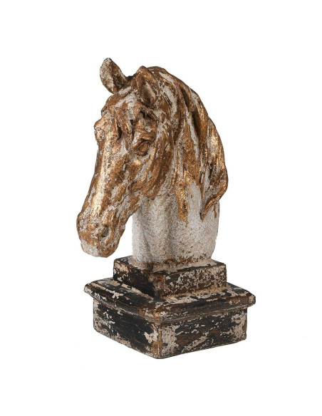 Statue tête de cheval patine antique