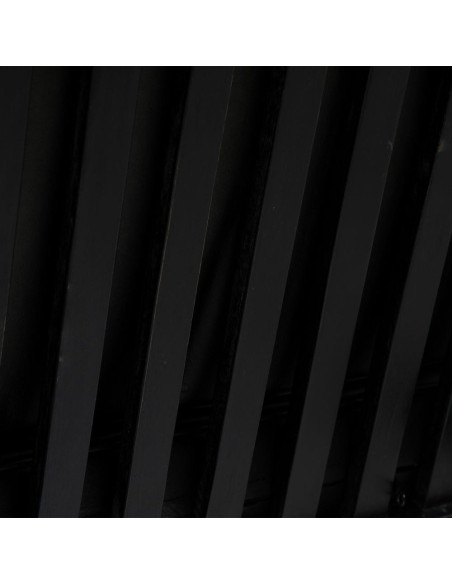 Fauteuil confortable noir en teck et cuir