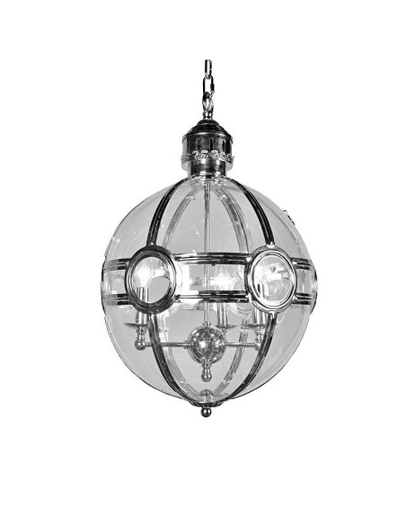 Luminaire sphère chromée diamètre 43 cm