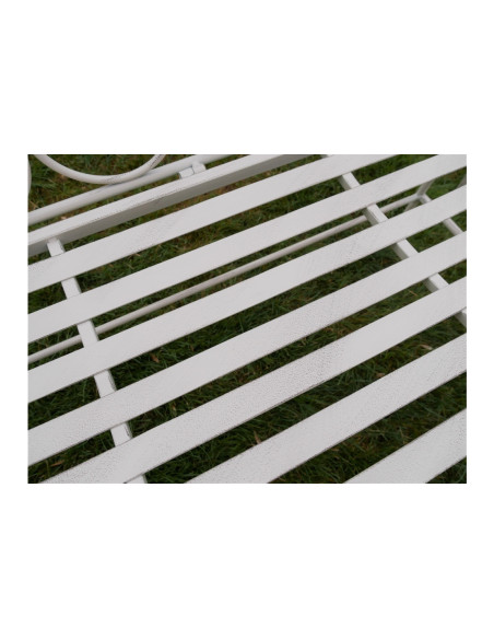 Banc arabesque en métal effet vieilli