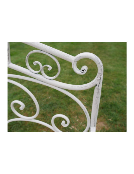 Banc arabesque en métal effet vieilli