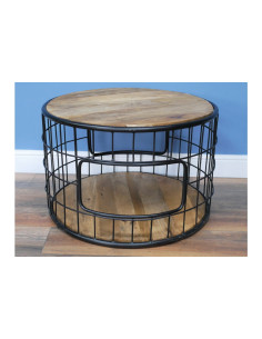 Table basse ronde double... 2