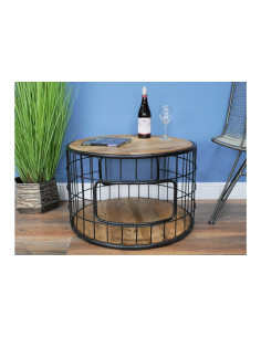 Table basse ronde double...